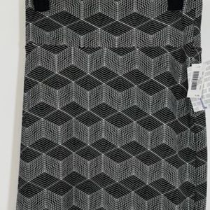 NWT LulaRoe Pencil Skirt Cassie Women's Size Large Black White